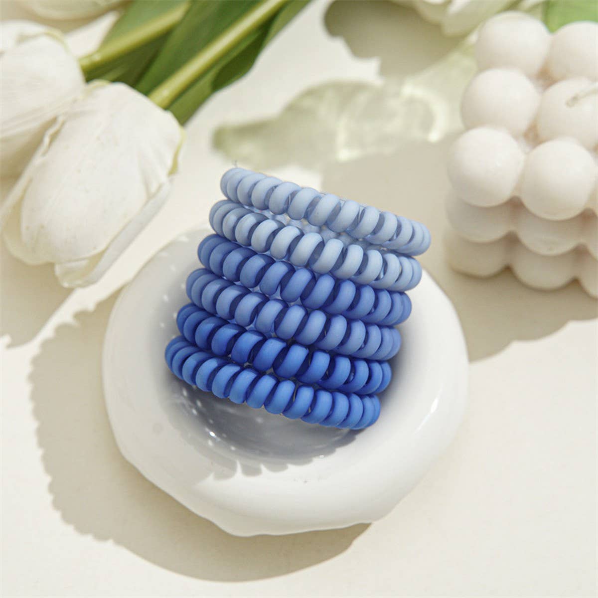 HIGH ELASTIC FROSTED PHONE CORD HAIR TIES_CWAHA1122