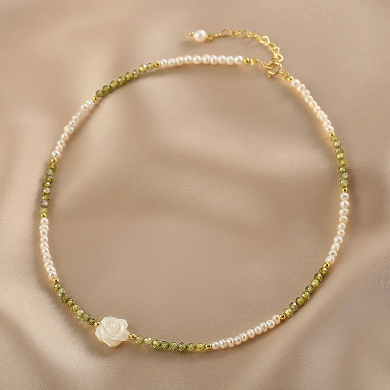 French retro freshwater pearl series necklace