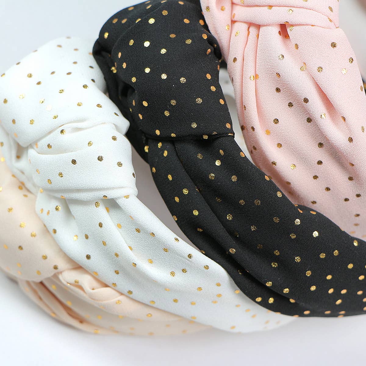 NEW POLKA DOT KNOTTED WIDE-BRIMMED HEADBAND_CWAHA0988