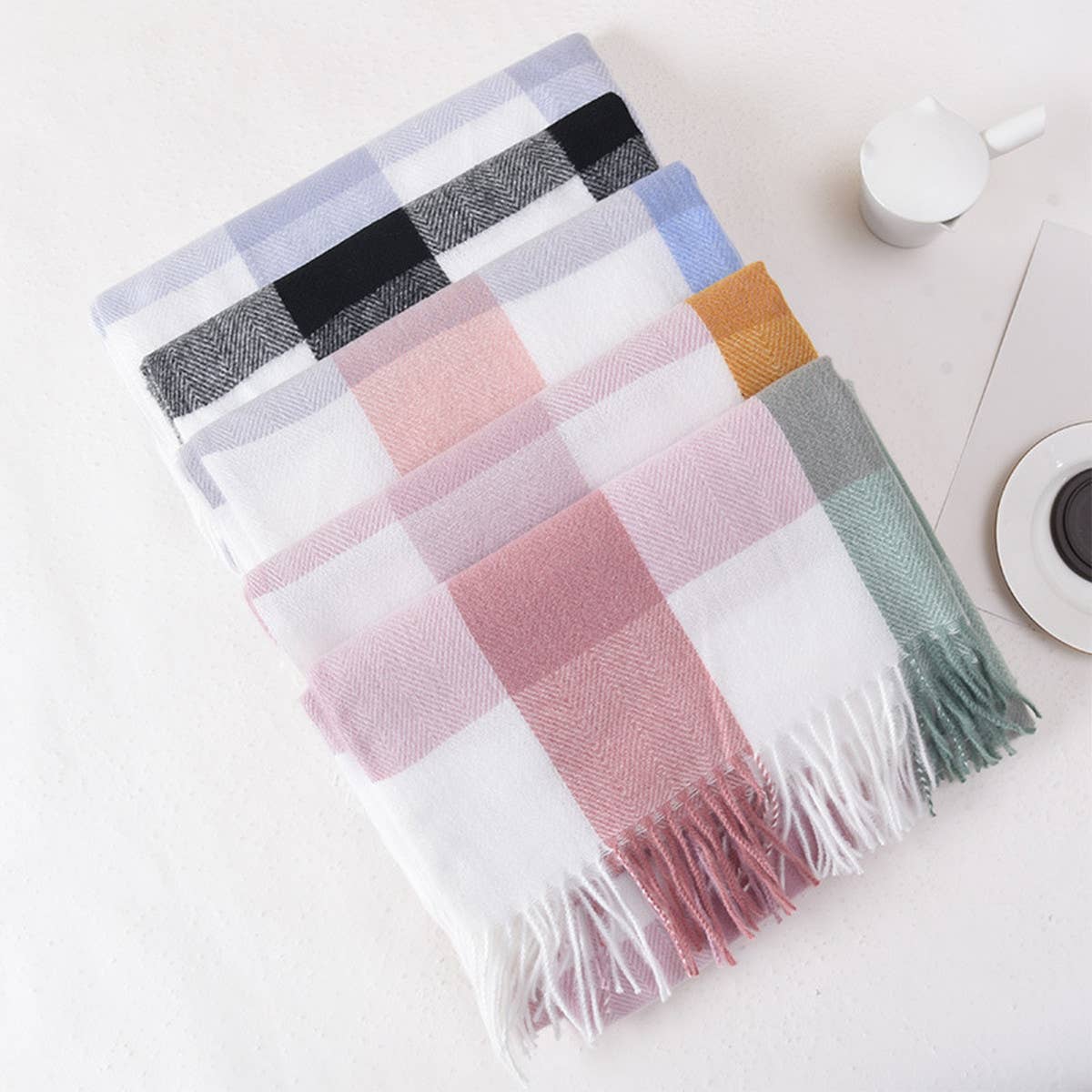 Plaid Winter Scarf ??Cute Unisex Wrap_CWASC0400