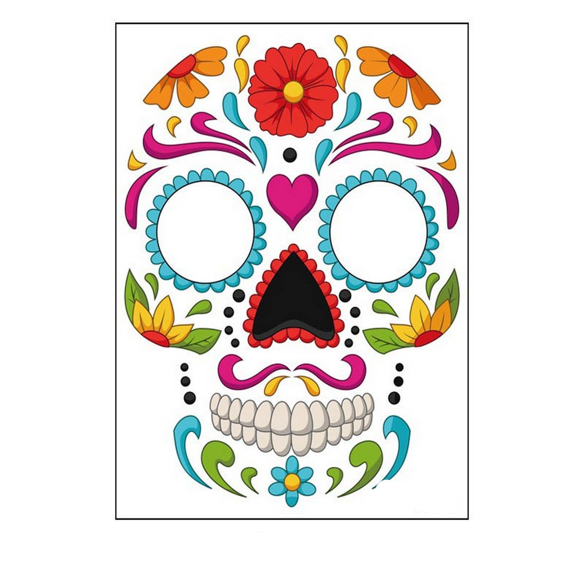 Day of the Dead Face Tattoos ? Waterproof Makeup