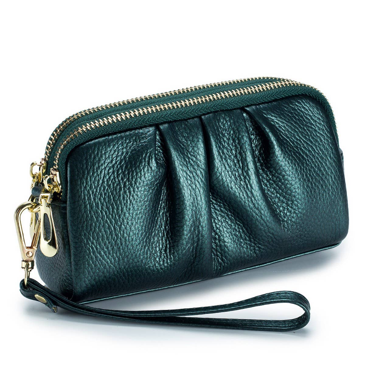 TOPLAYER COWHIDE DOUBLE LAYER ZIPPER LEATHER WALLET_CWAB3705