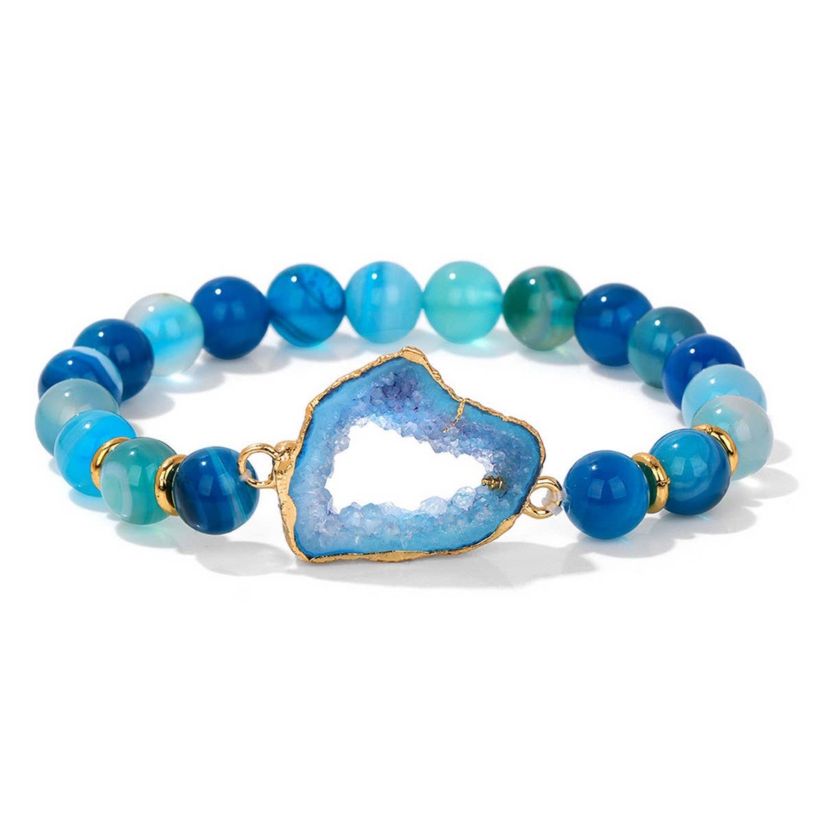 CWAJE4302_NEW FASHION AGATE BEAD COUPLE BRACELET