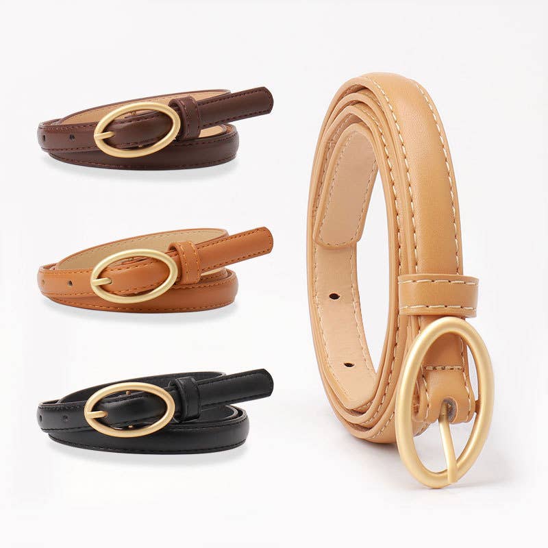 Versatile candy-colored decorated denim belt