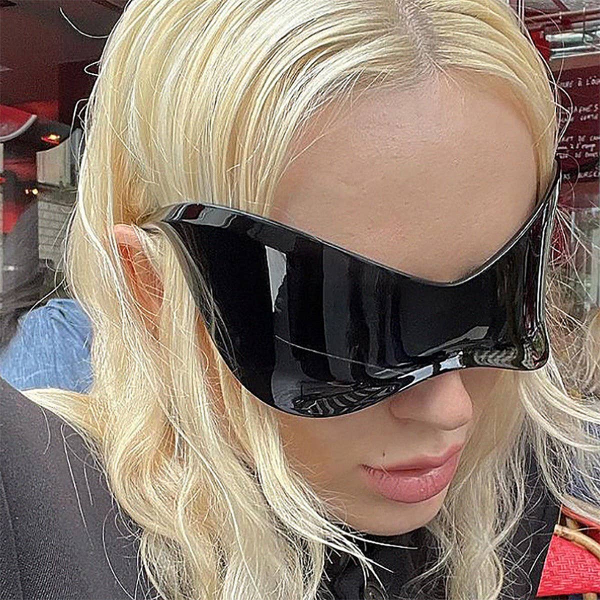 LARGE FRAME SUNGLASSES FRAMELESS CYCLINGSUNGLASSES