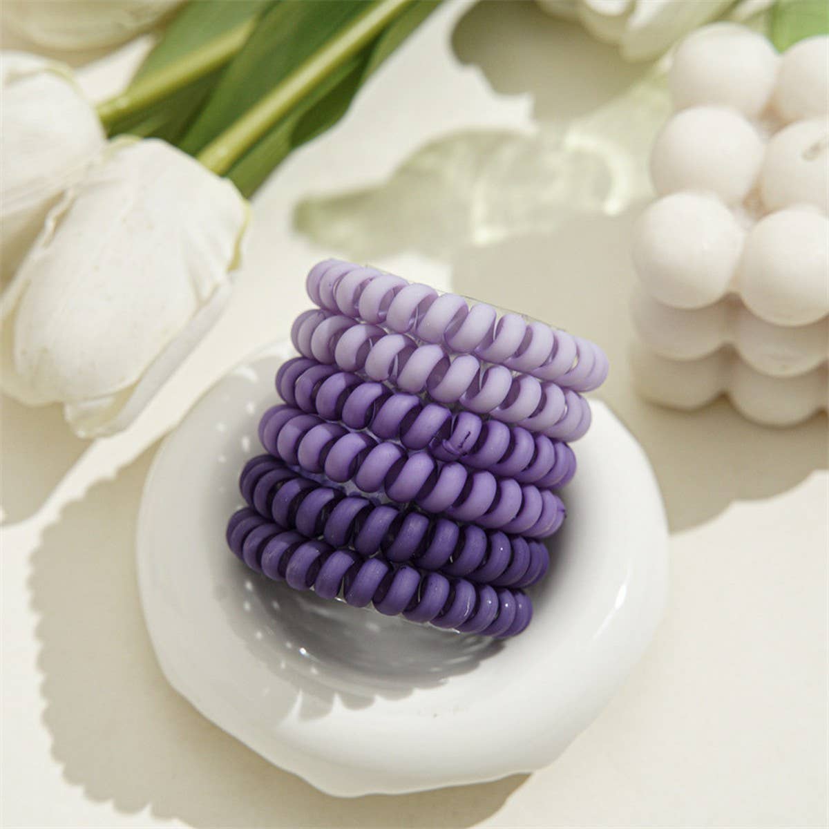 HIGH ELASTIC FROSTED PHONE CORD HAIR TIES_CWAHA1122