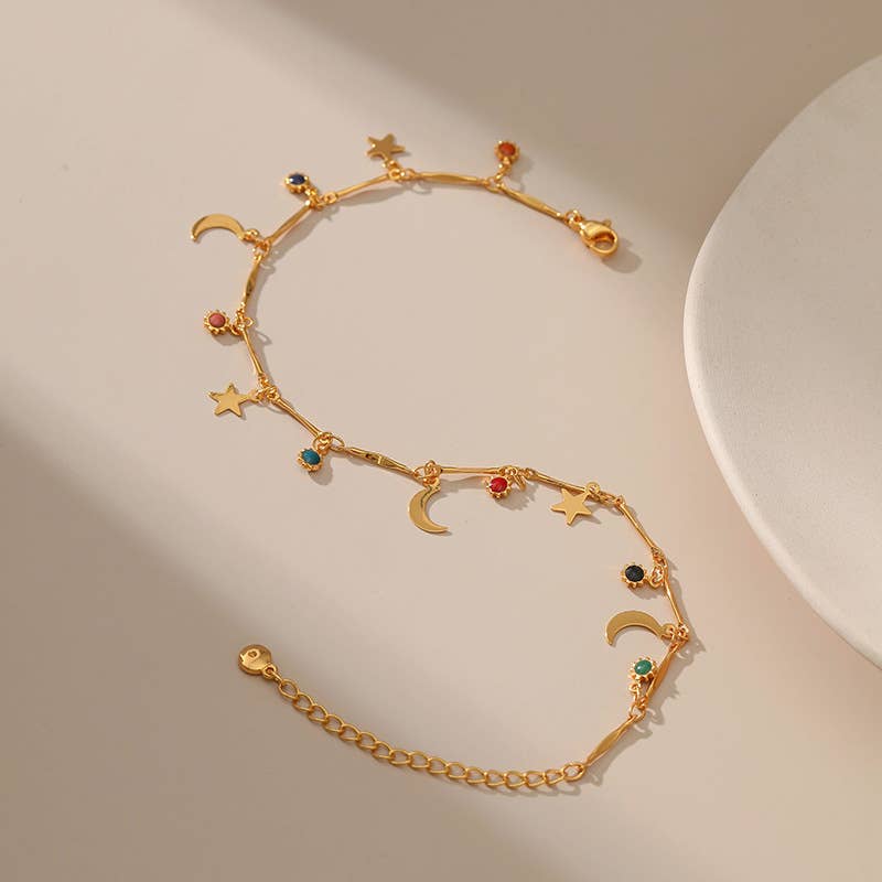 Oil-dripping craft handcrafted ankle bracelet