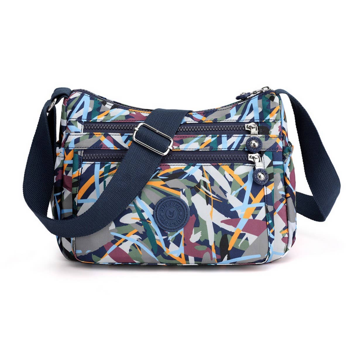 SIMPLE NYLON PRINTED CROSSBODY SHOULDER BAG_CWASC1727