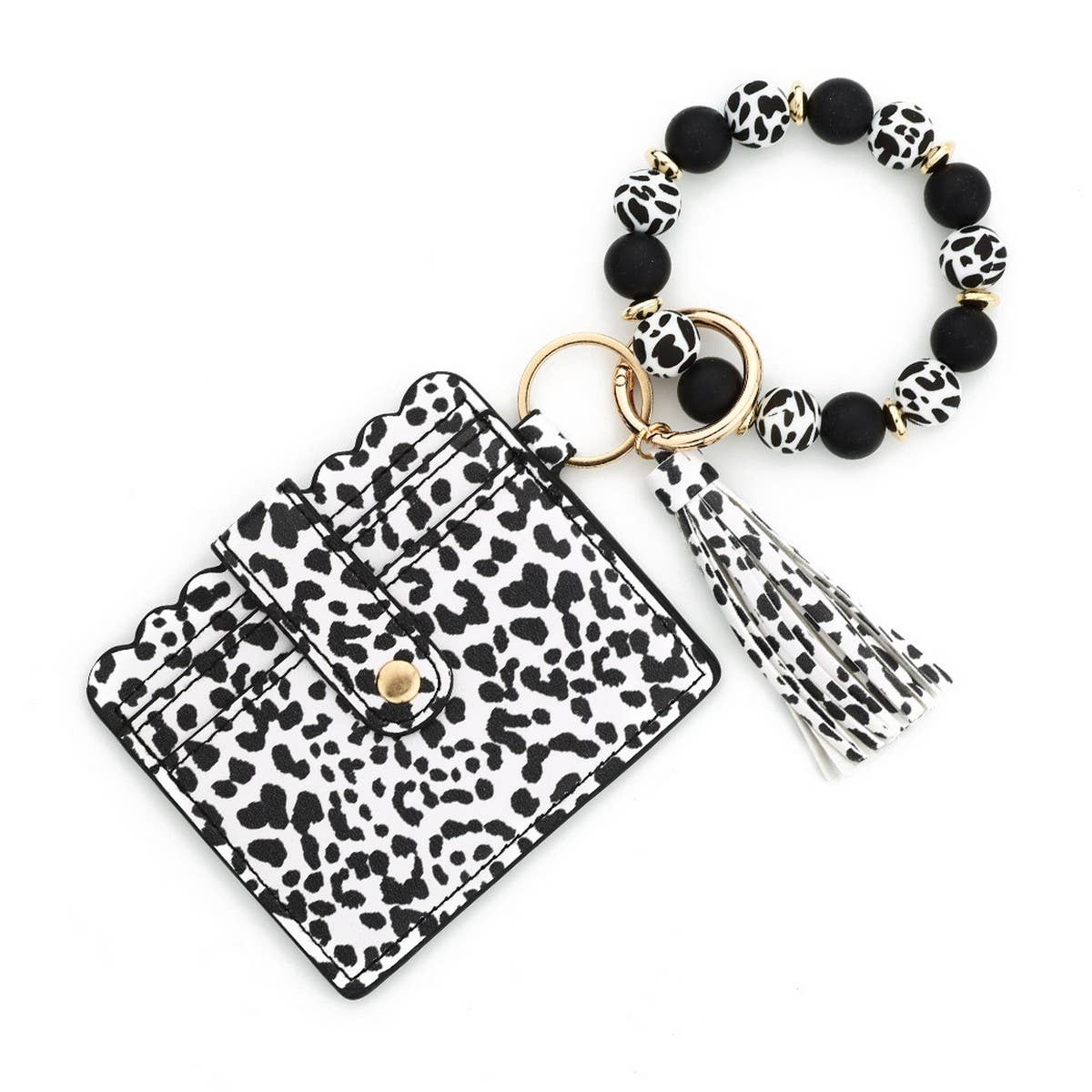 Colorful Silicone Bead Coin Purse with Cow Keychain_CWAB4952