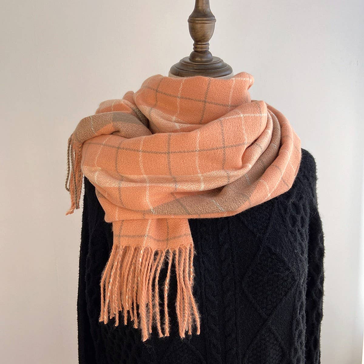 Plaid Scarf Shawl ??Classic Tartan Winter Wrap_CWASC1455