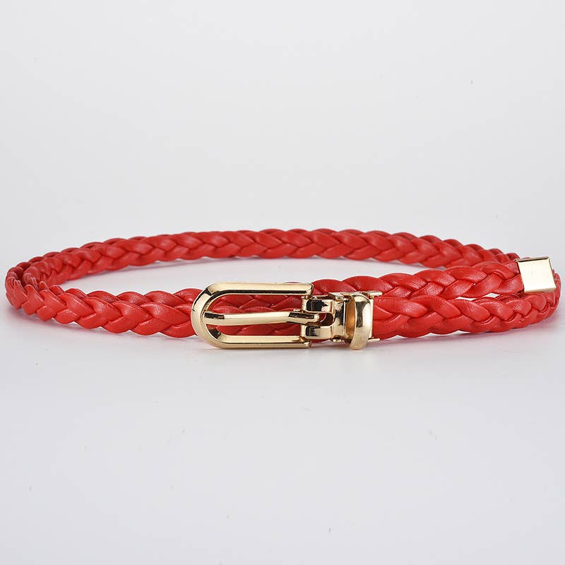 Tie knots to decorate weave a candy-colored belt