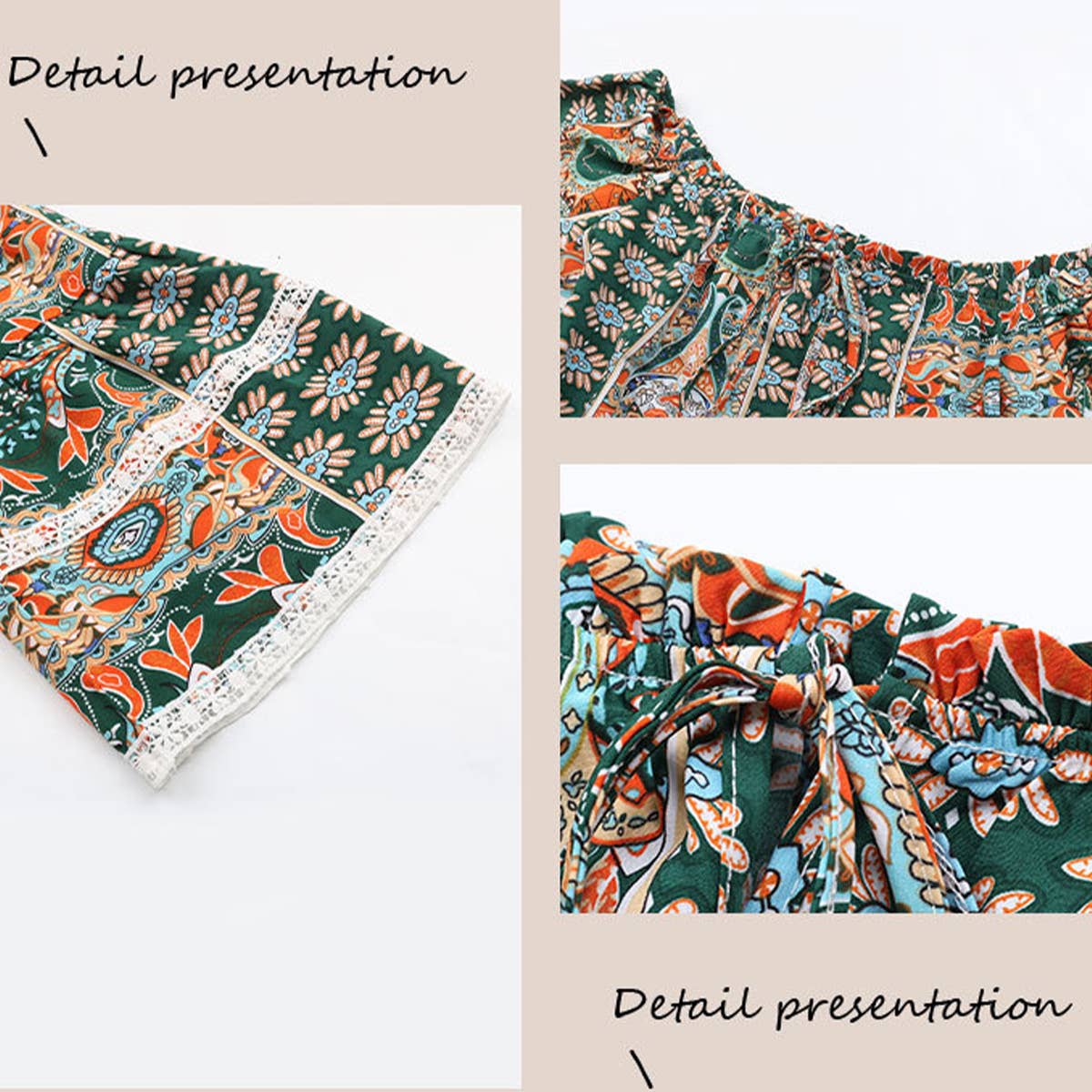 FLORAL PRINT BLOUSE WITH A LINE NECK