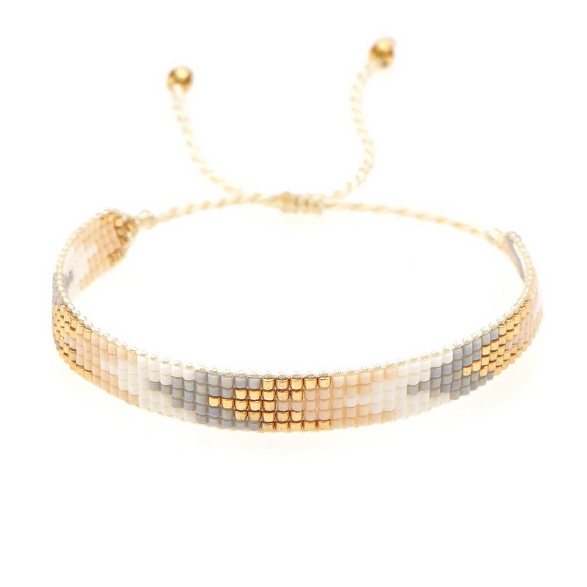 BOHEMIAN BEADED RICE BEAD BRAIDED BRACELET_CWMM3872
