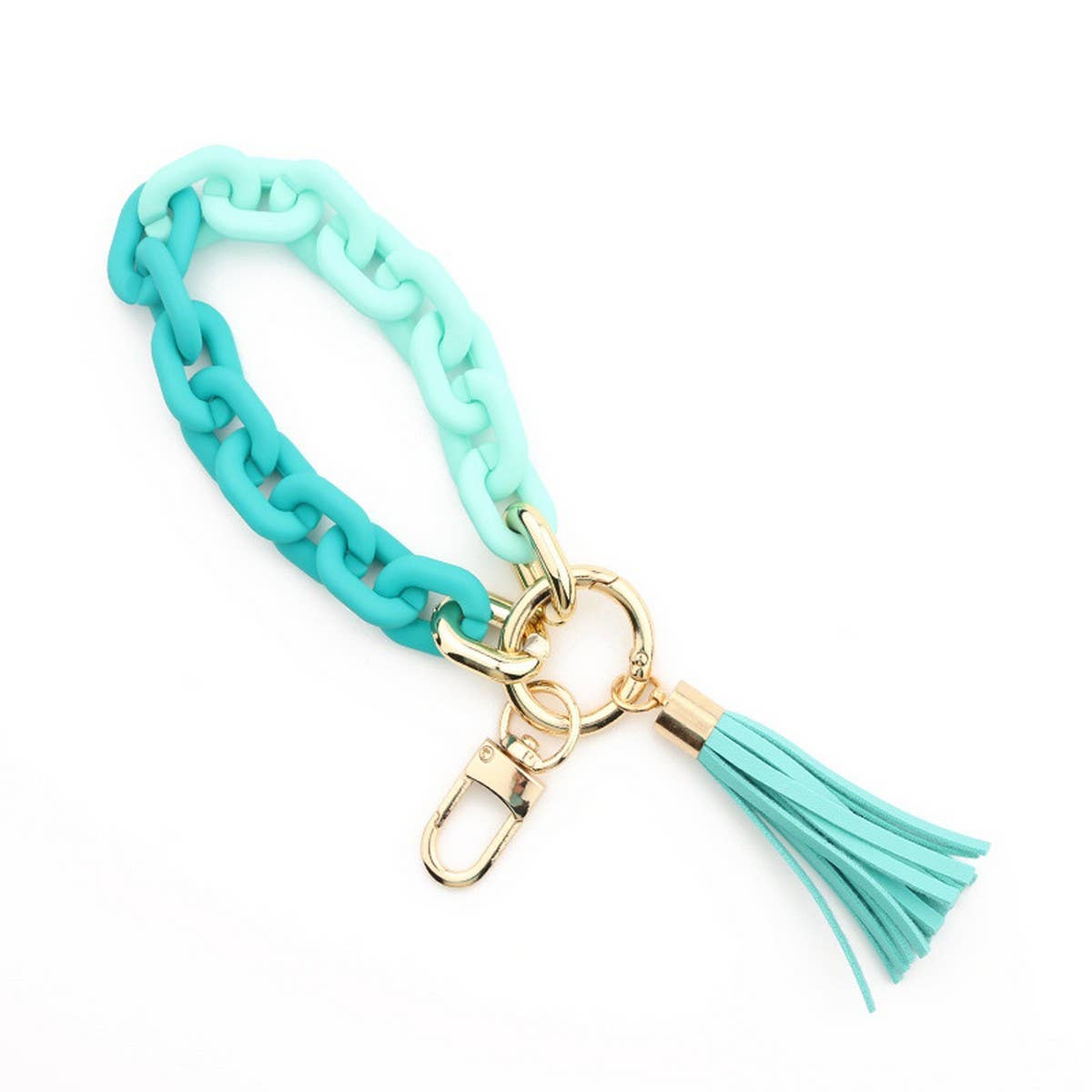 Acrylic Bracelet Keychain for Women,Colorful Beaded_CWAB5009