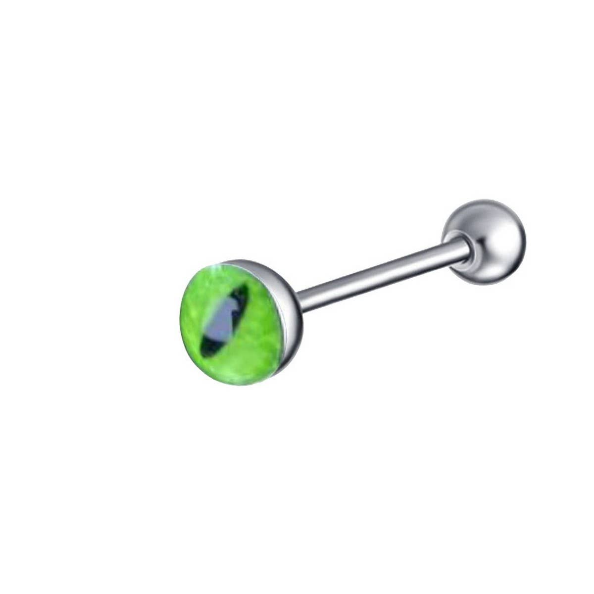 Colorful Eye Tongue Stud Stainless Steel Piercing