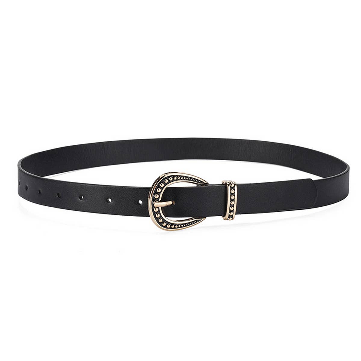 WOMEN SIMPLE SOLID COLOR PIN BUCKLE BELT_CWABE0358