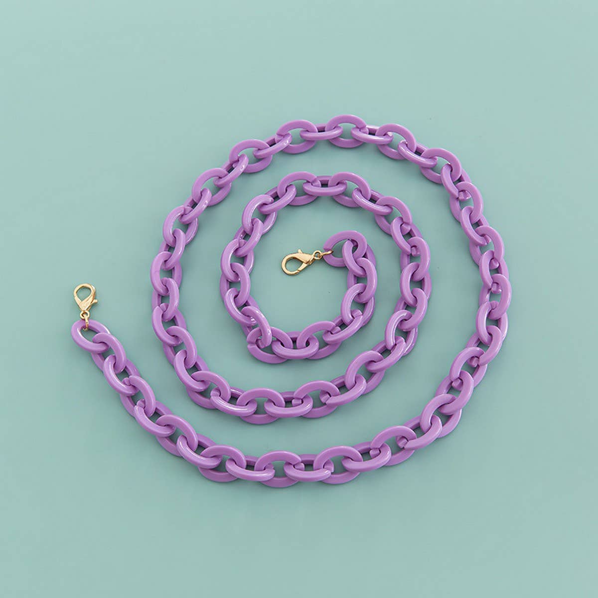 47" Oval 0.67*0.98" Acrylic Chain Bag Strap_CWMM5099