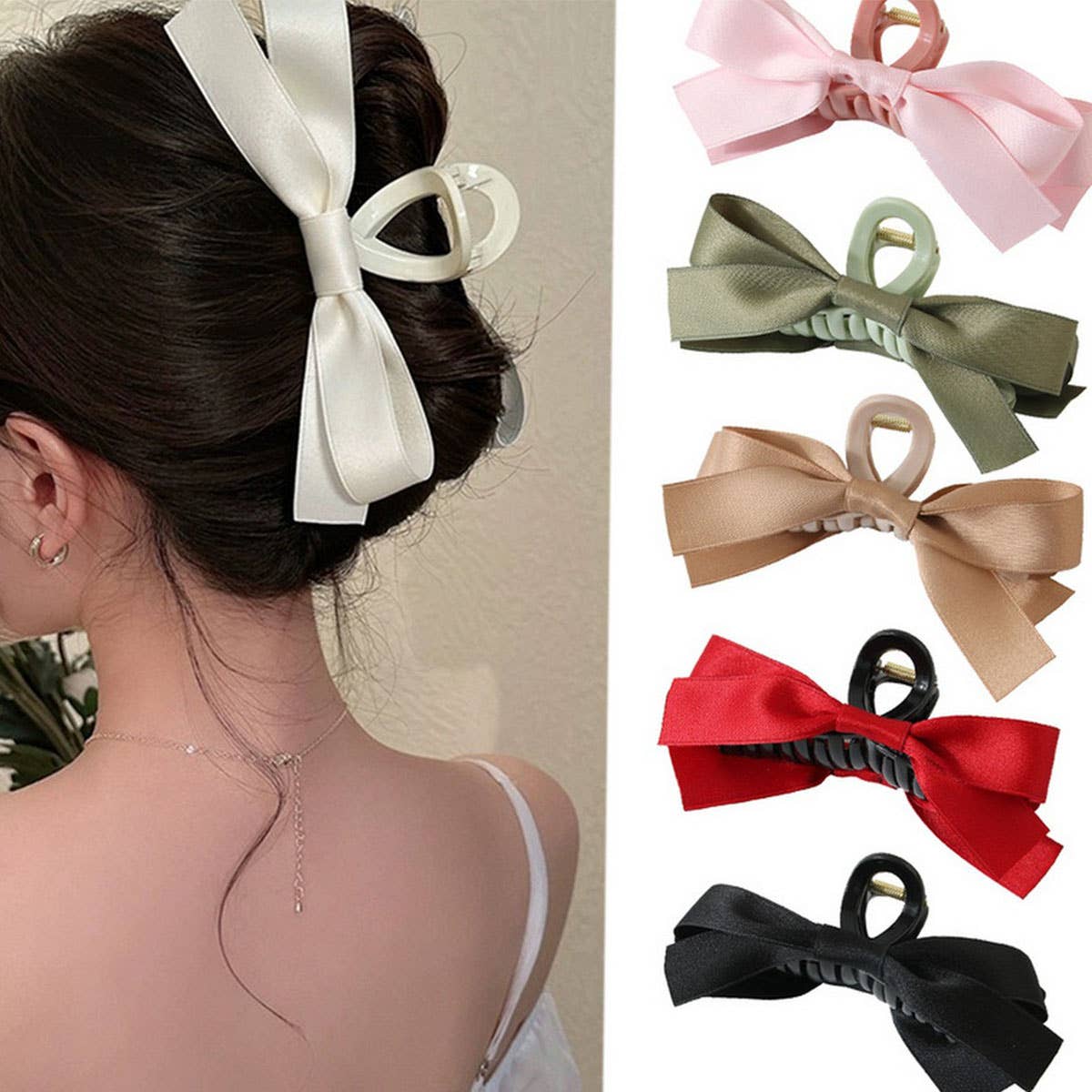 HOT-SELLING SWEET BOW HAIR CLAW ? LARGE &