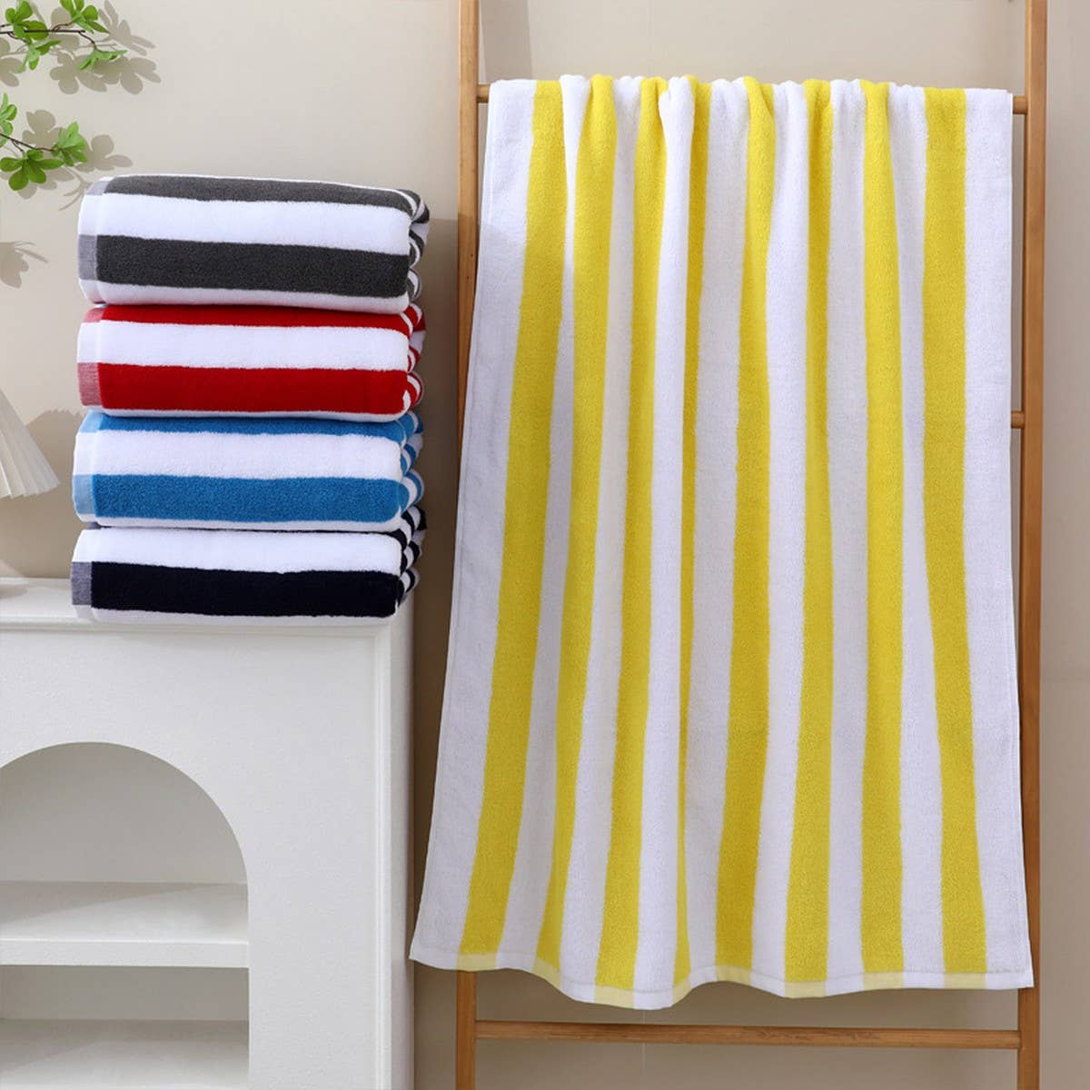 Large Cotton Beach Towel ??Bold Stripe Design_CWMM7604