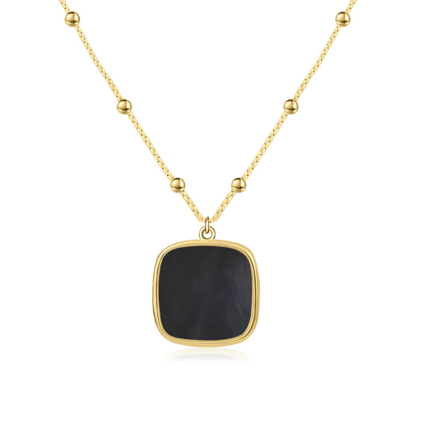 PEARL ZIRCON TITANIUM STEEL NECKLACE