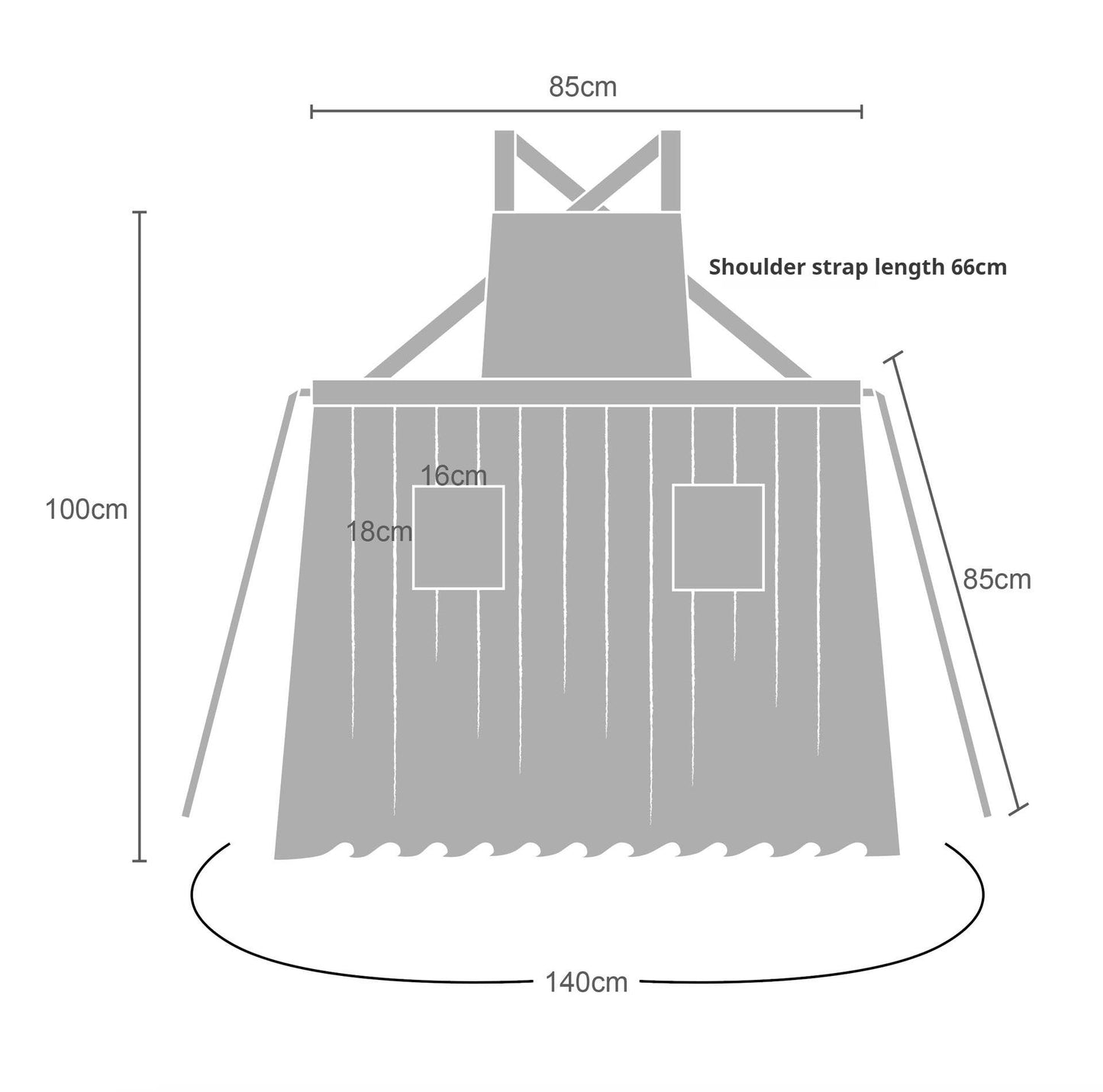 Waterproof cotton linen apron Aprons with pocket