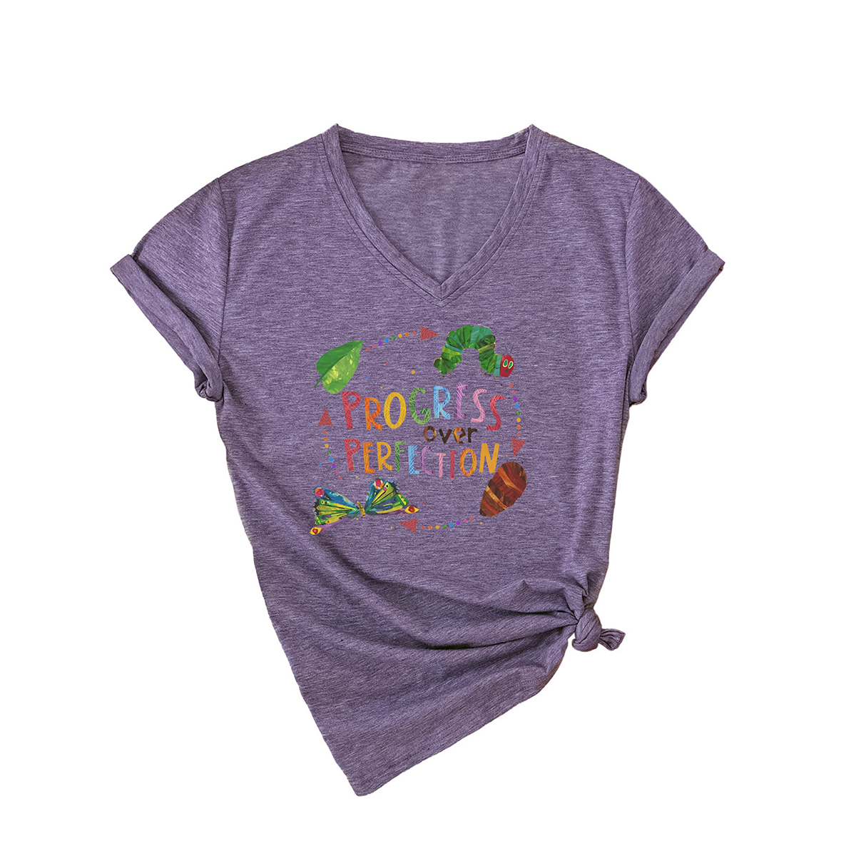 Slim Fit Women?™s Tee ?œProgress Over Perfection??CWTTSL0501