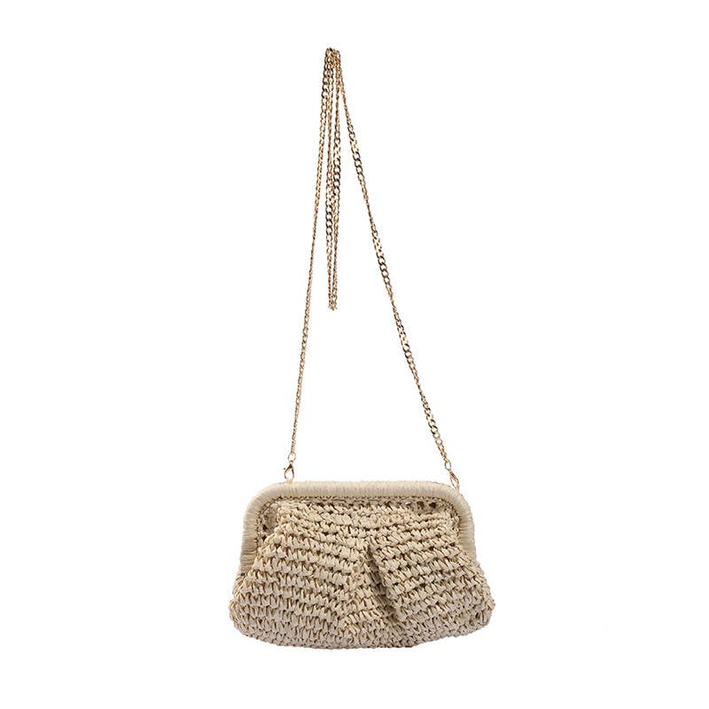 Weave a fashionable candy-colored clutch bag