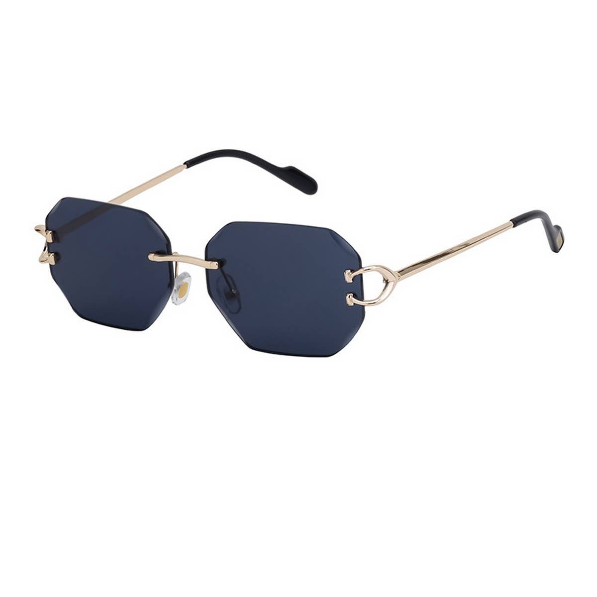 VINTAGE RIMLESS DIAMOND CUT SUNGLASSES