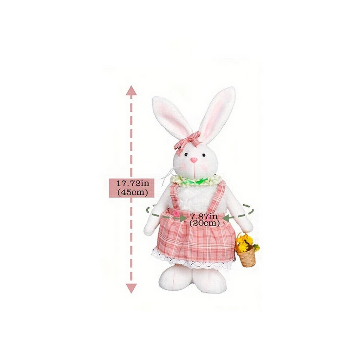 EASTER LONG-LEGGED RETRACTABLE-LEG BUNNY ORNAMENT