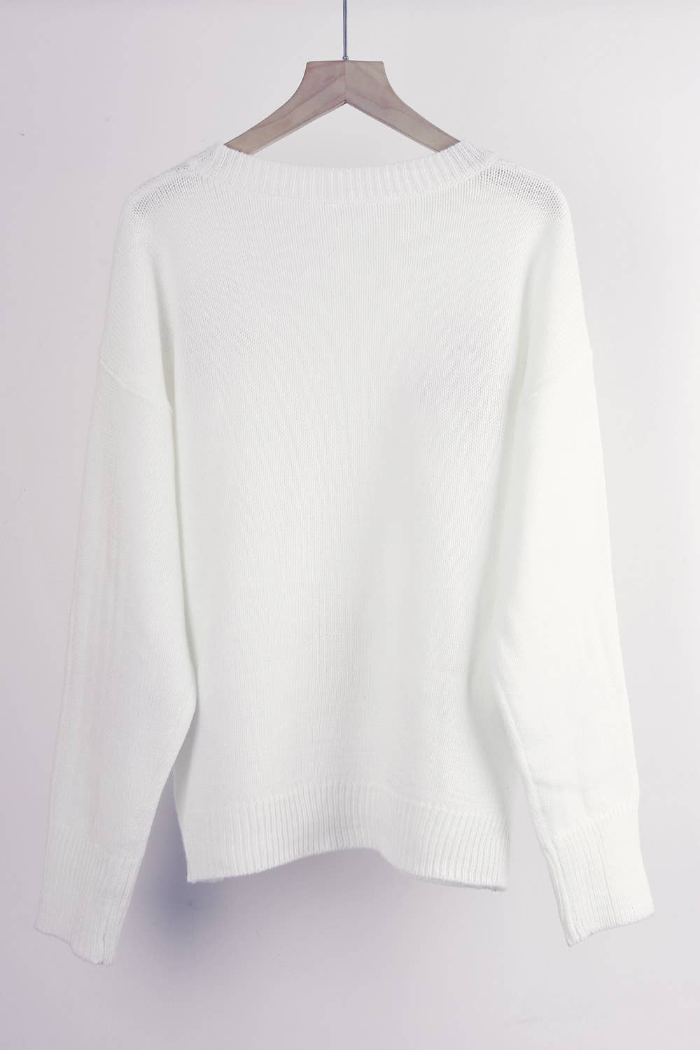 FLORAL SWEATER LOOSE CREW-NECK SWEATER