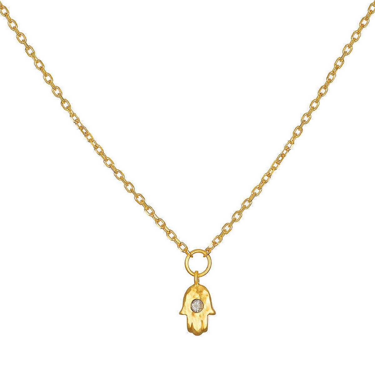 Sun and Moon Double Layered Evil Eye Necklace