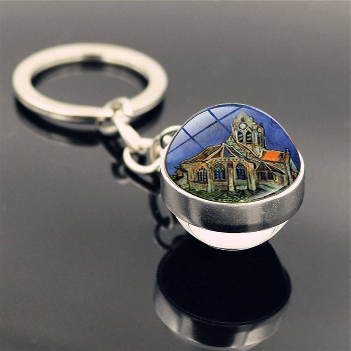 STARRY SKY TIME GEM METAL KEYCHAIN PENDANT JEWELRY_CWMM0494