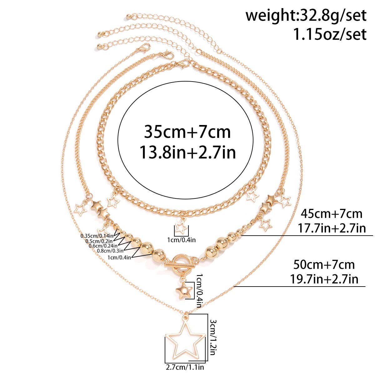 BEADED NECKLACE WITH STAR SHAPED PENDANT TASSELS_CWAJE1158