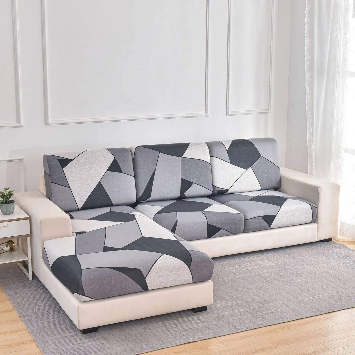 Stretch Printed Sofa Cover, Full Wrap Design_CWMM8308