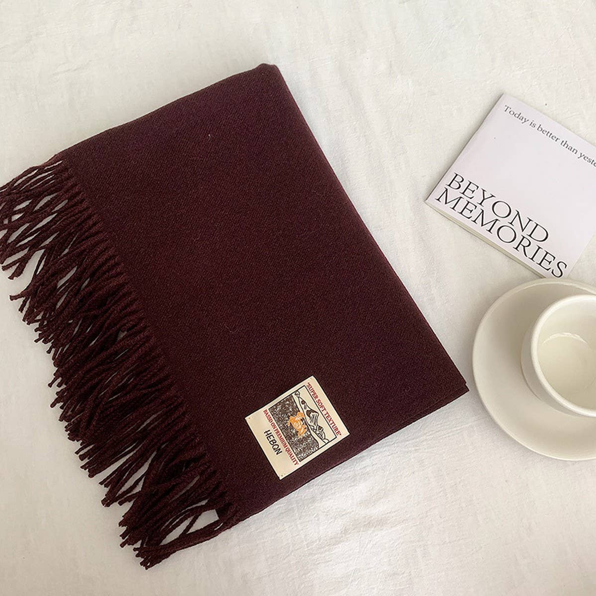 Solid Color Faux Cashmere Scarf -Winter Wrap_CWASC2303
