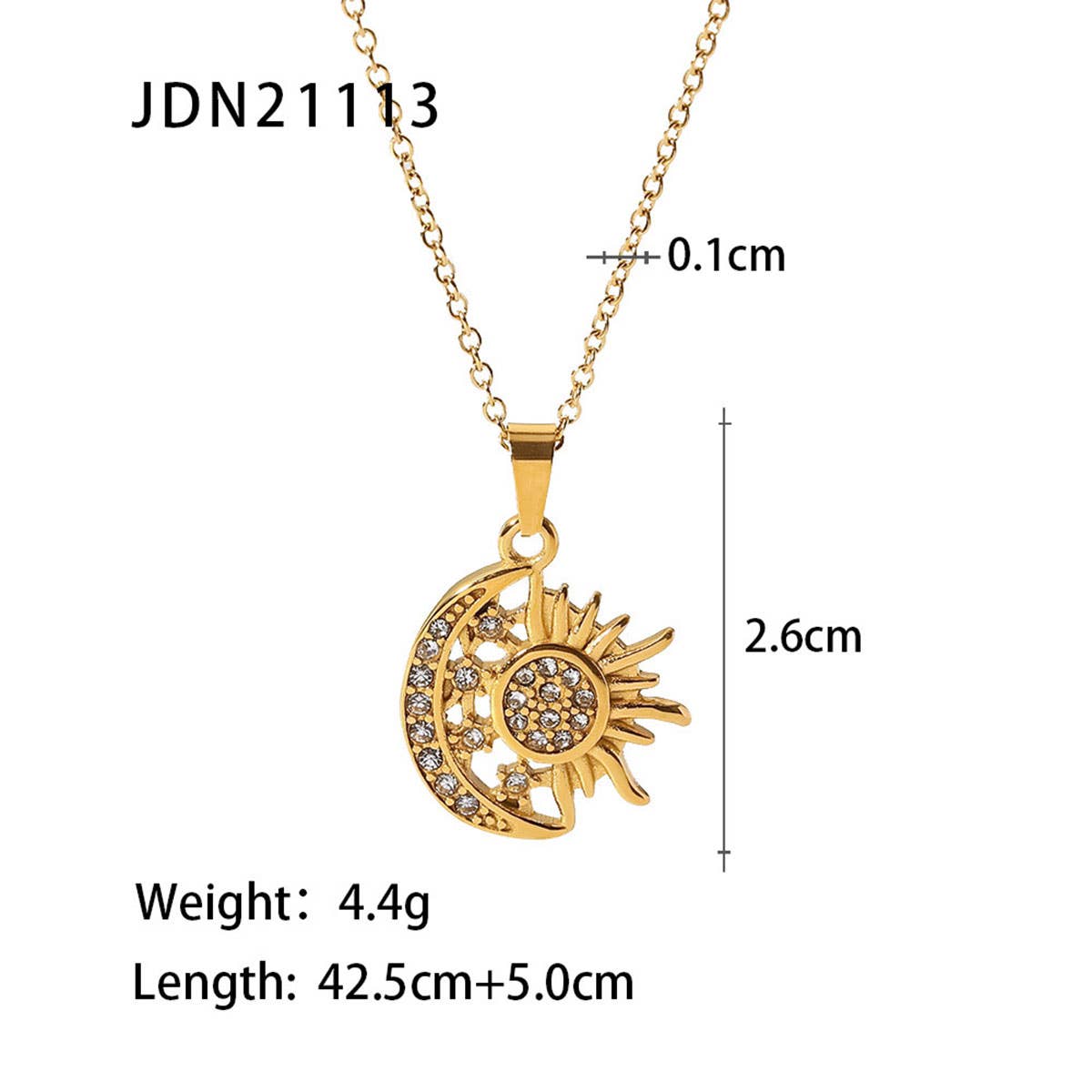 FRENCH FASHION VINTAGE STAINLESS STEEL NECKLACE