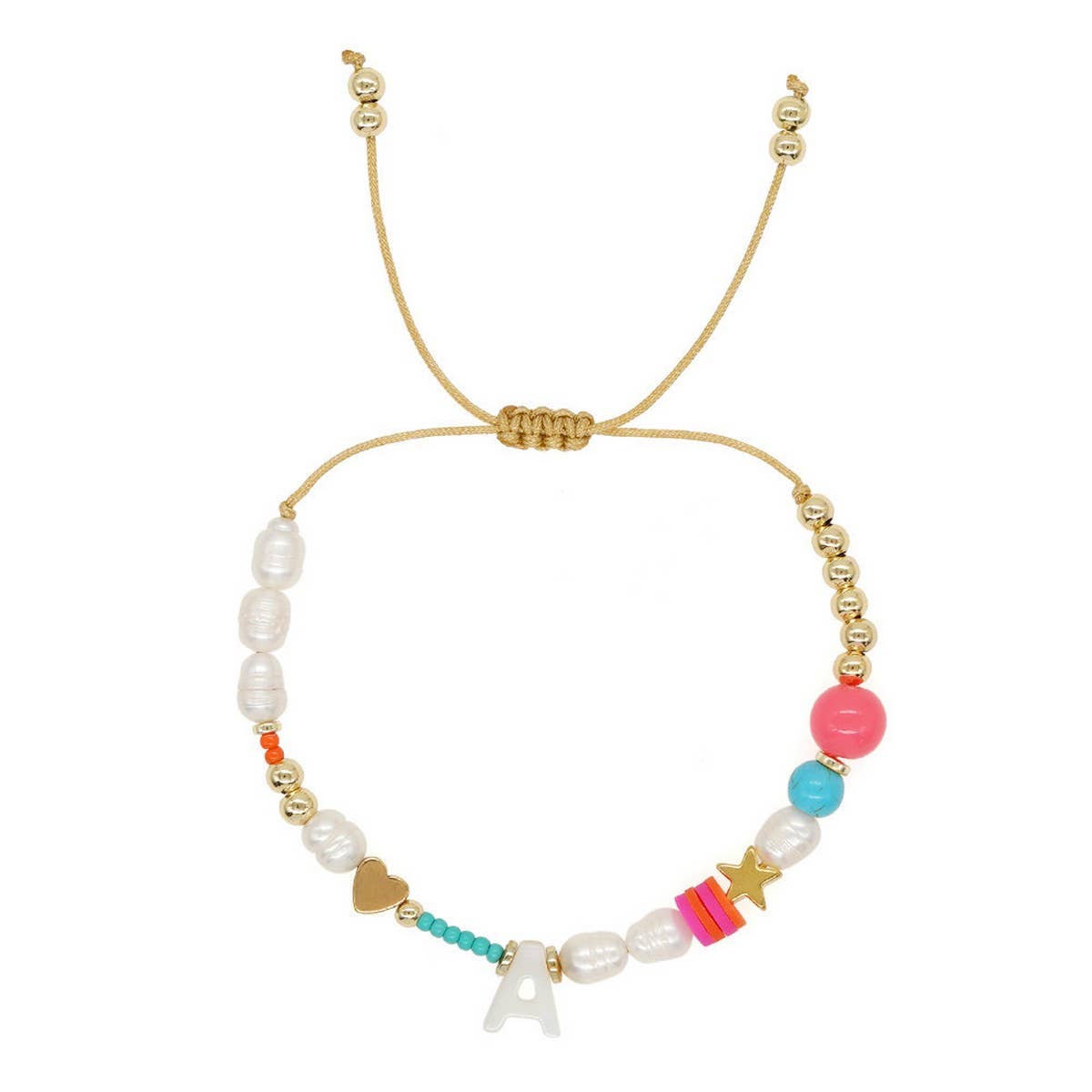 FASHION HAND-WOVEN LETTER PEARL BRACELET_CWMM3812
