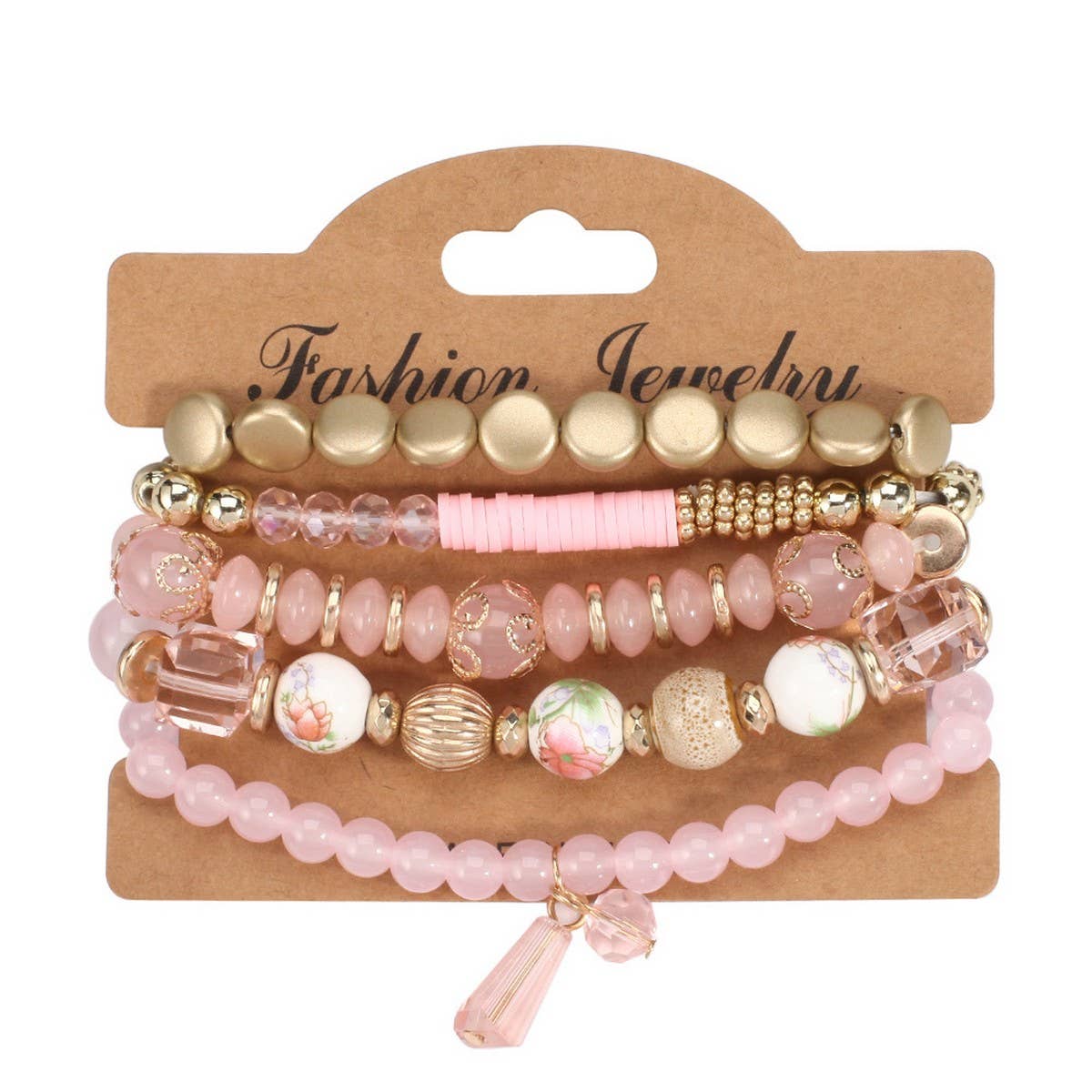 CWAJE05695_BOHO CRYSTAL PENDANT MULTI LAYER ELASTIC BRACELET