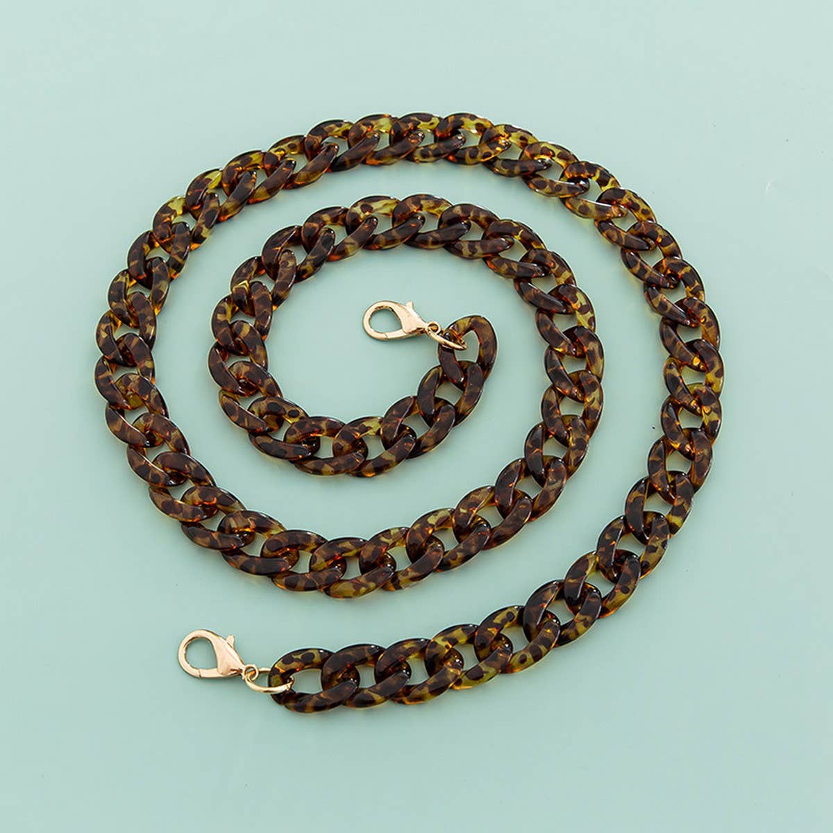 47.24"Acrylic Leopard Print Bag Chain,Phone Strap_CWMM5094