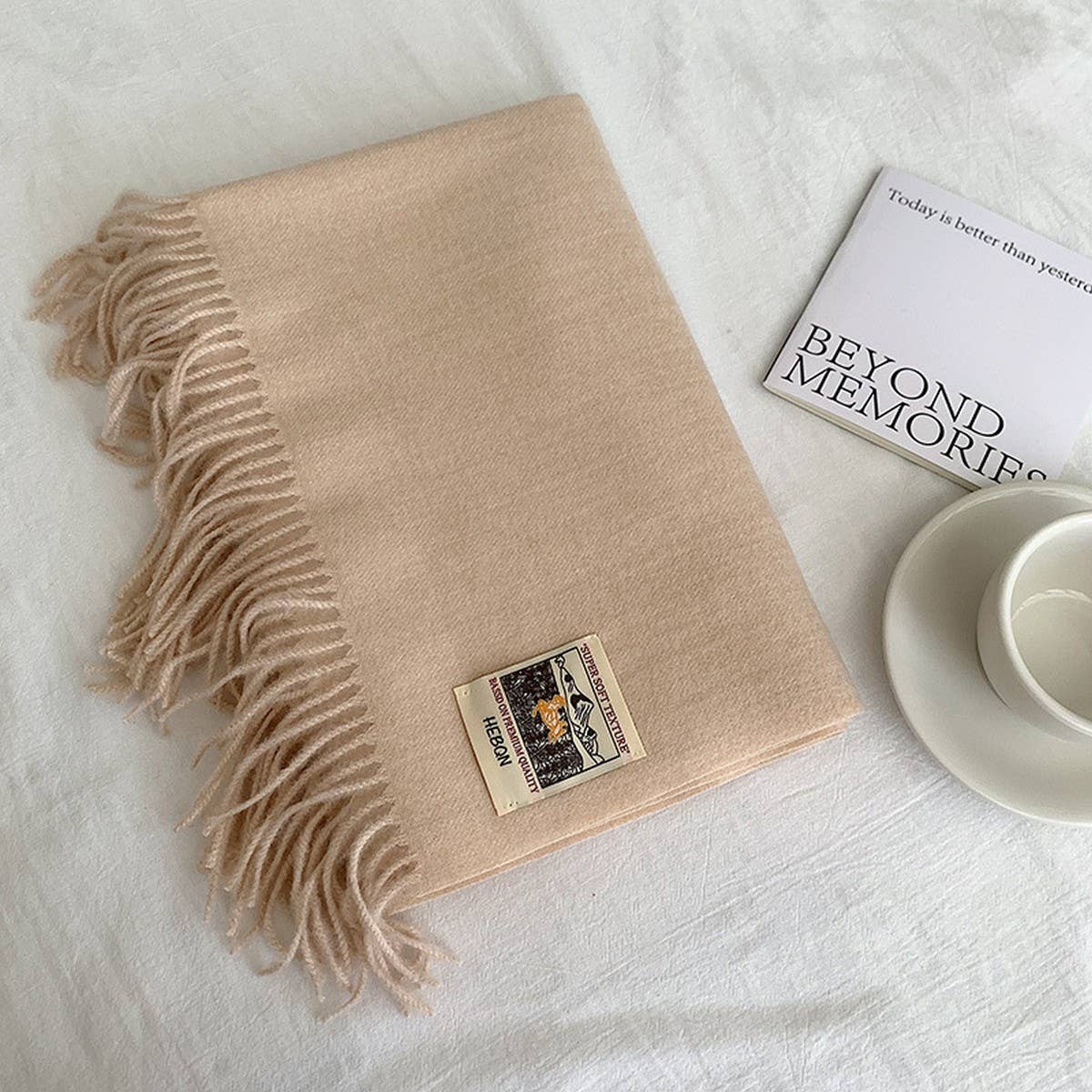 Solid Color Faux Cashmere Scarf -Winter Wrap_CWASC2303