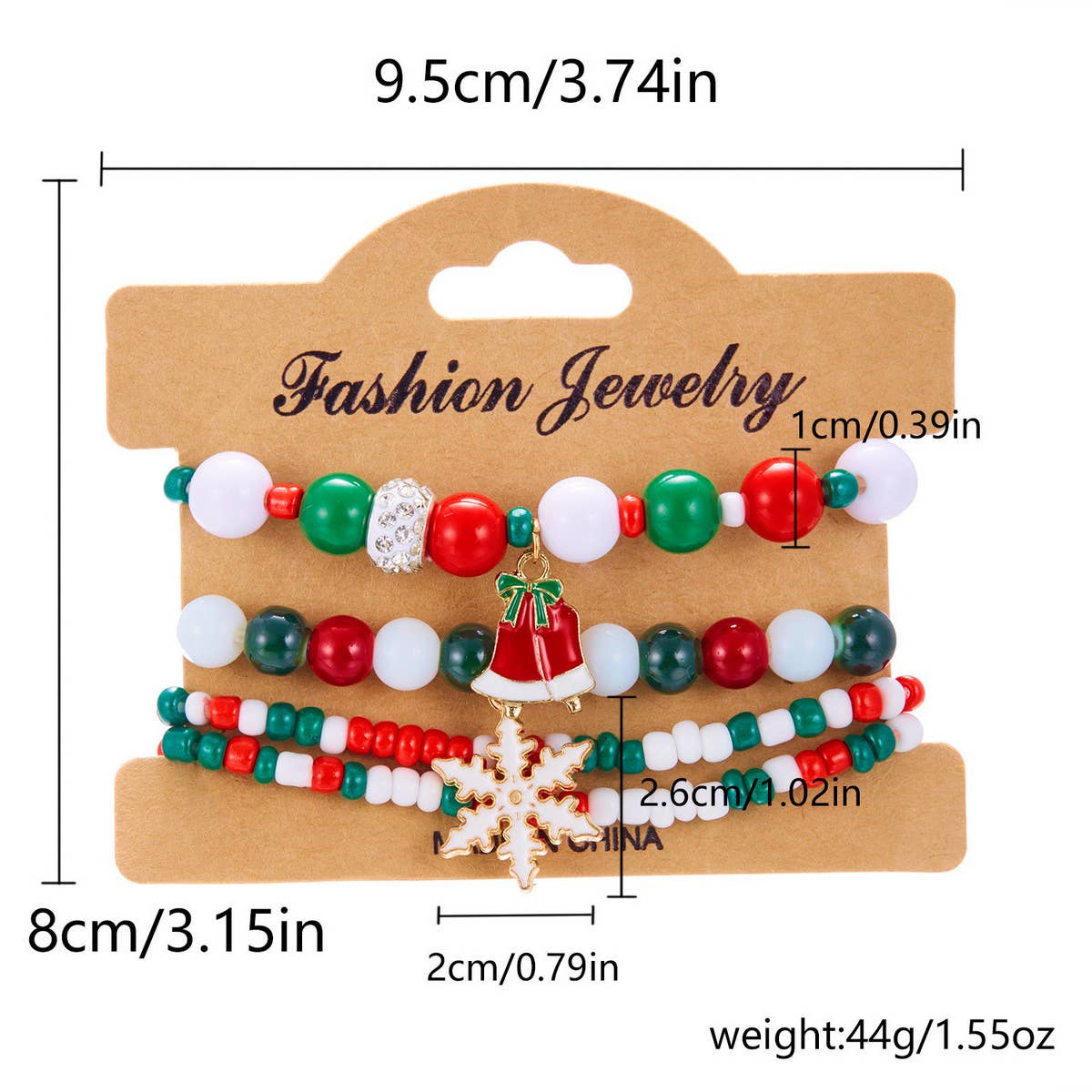 COLORFUL DIAMOND-STUDDED SNOWFLAKE ELASTIC BEADS