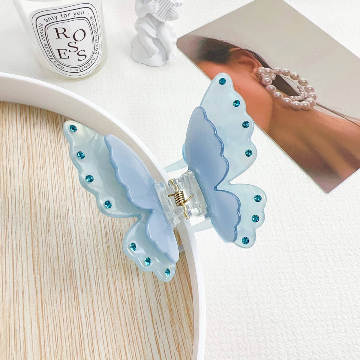 Double Layer Acrylic Butterfly Hair Claw Clip_CWAHA1487