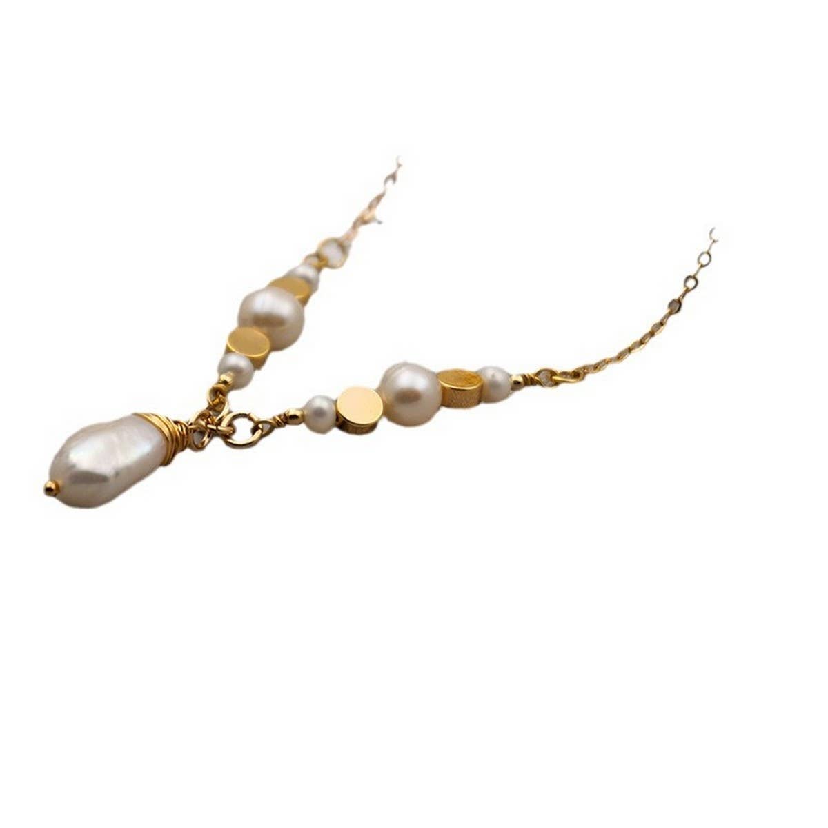 LONG PEARL PENDANT FASHION SWEATER NECKLACE
