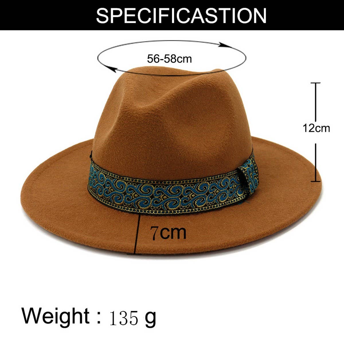 2024 NEW MEN'S AND WOMEN'S STRAIGHT BRIM JAZZ HAT_CWAH1776