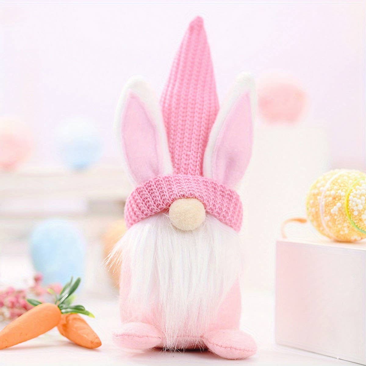EASTER BUNNY DWARF DOLL ELF FIGURINE ORNAMENTS