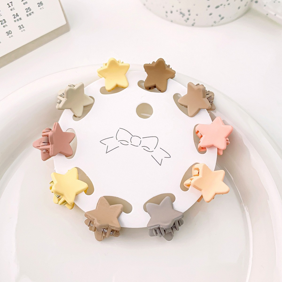 10pcs Mini Candy Color Hair Claw Set - Cute Style_CWAHA0715