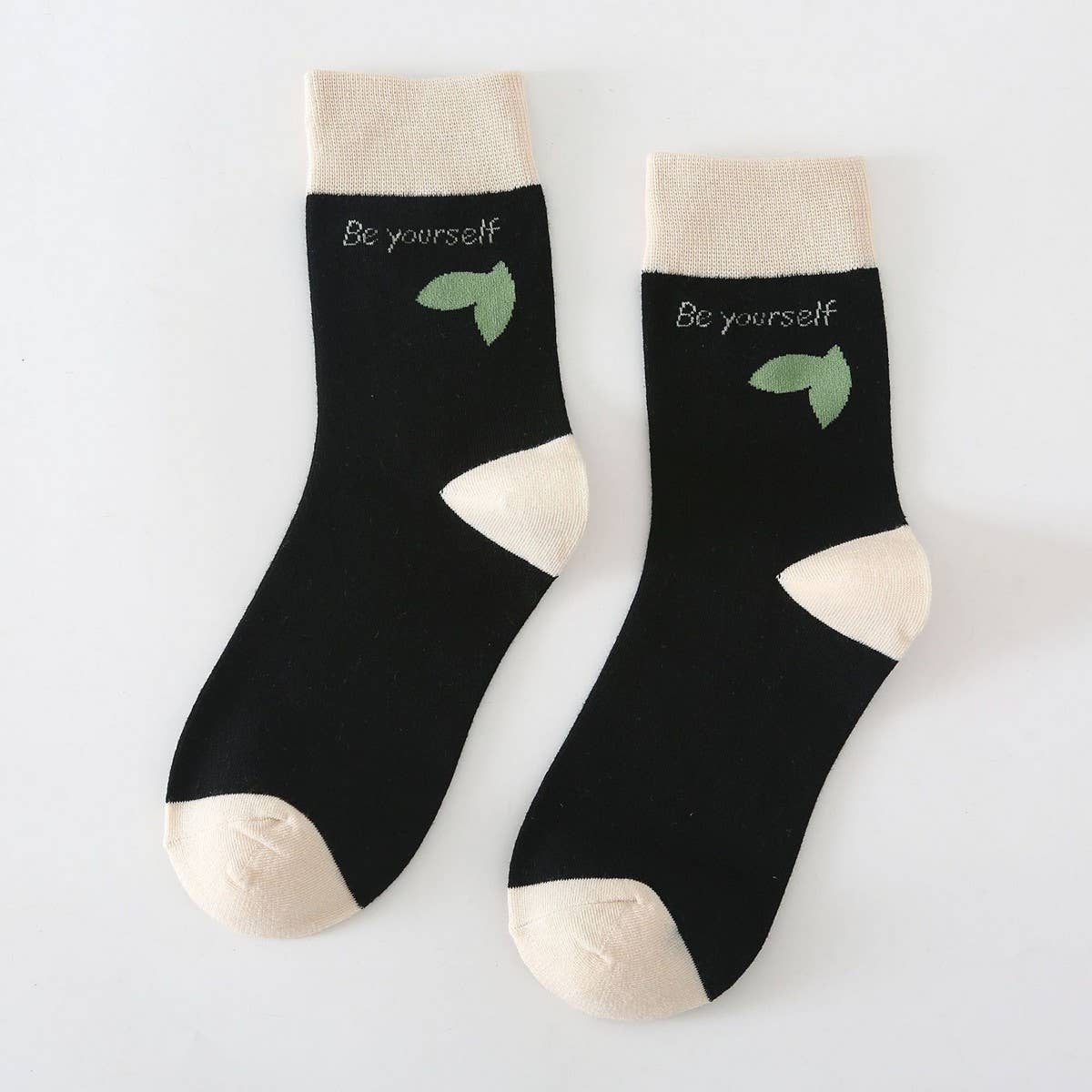 WINTER ROLLED-EDGE STRIPED SOCKS