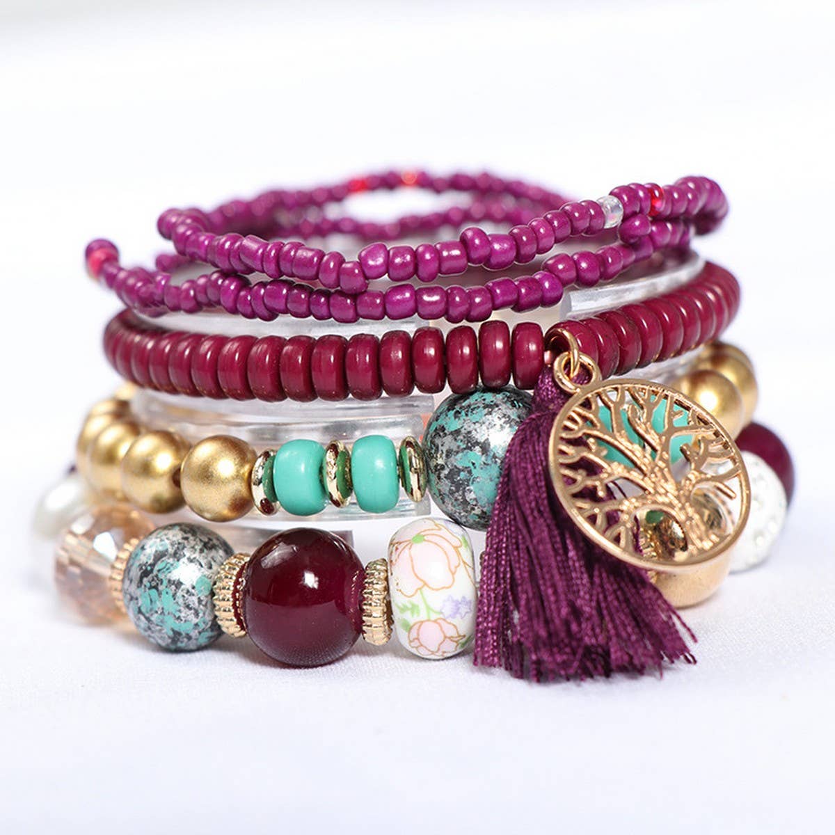 BOHEMIAN MULTI-LAYERED TASSEL BRACELET_CWASC0689