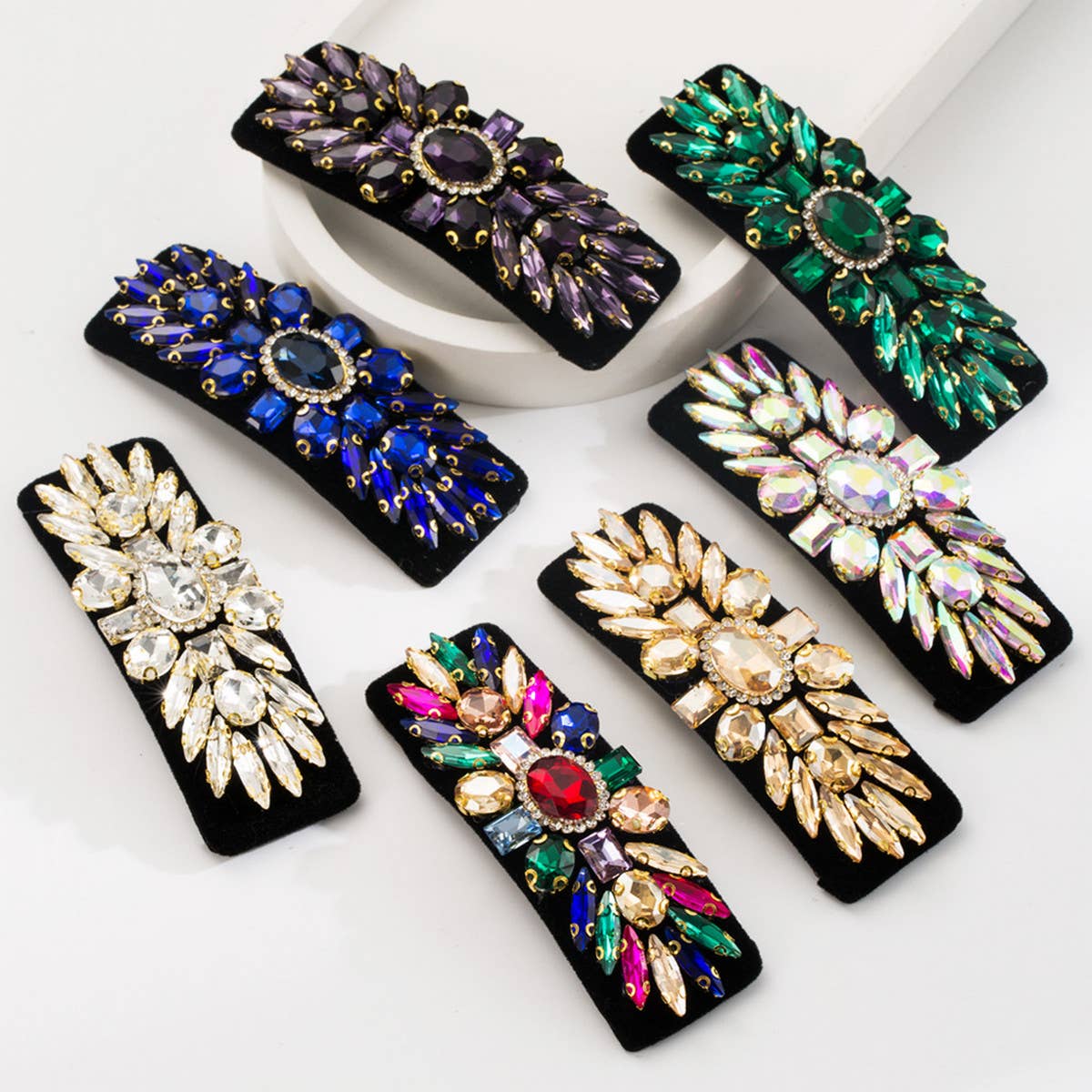 SHINY COLORFUL GLASS DIAMOND HAIRPIN_CWAHA1770