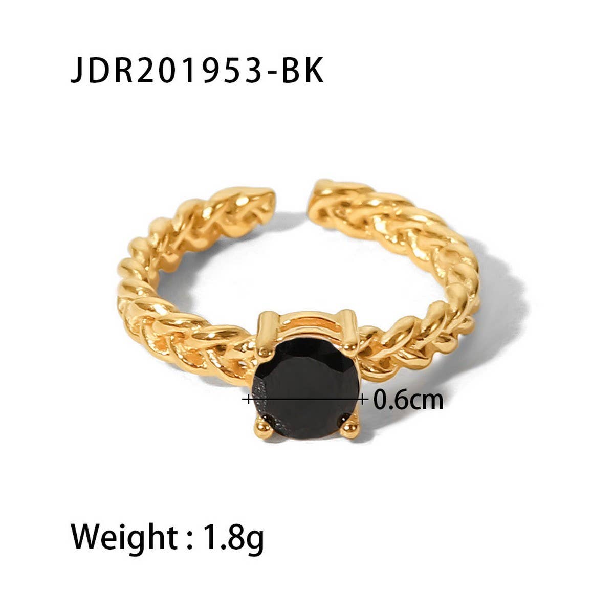 ZIRCON INLAY RINGS ADJUSTABLE TITANIUM STEEL RINGS_CWAJE1238
